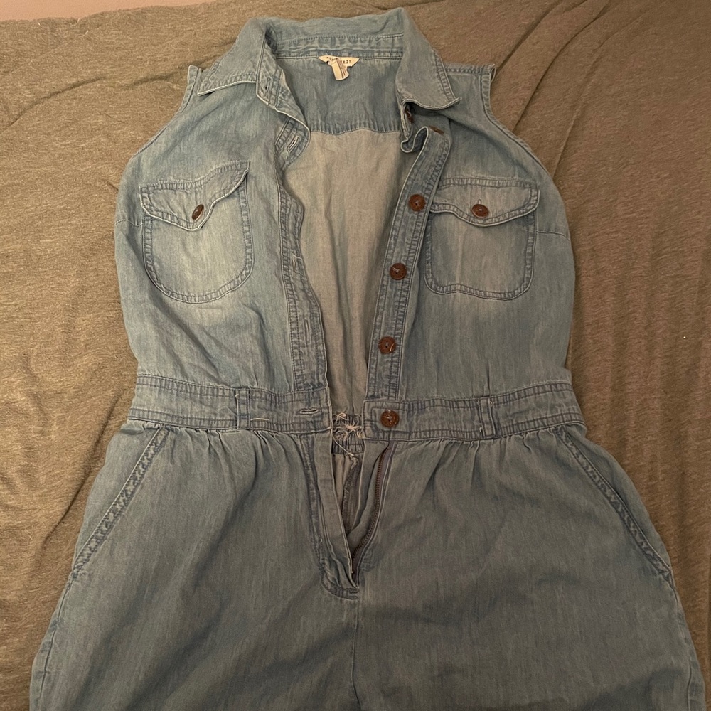 Denim romper